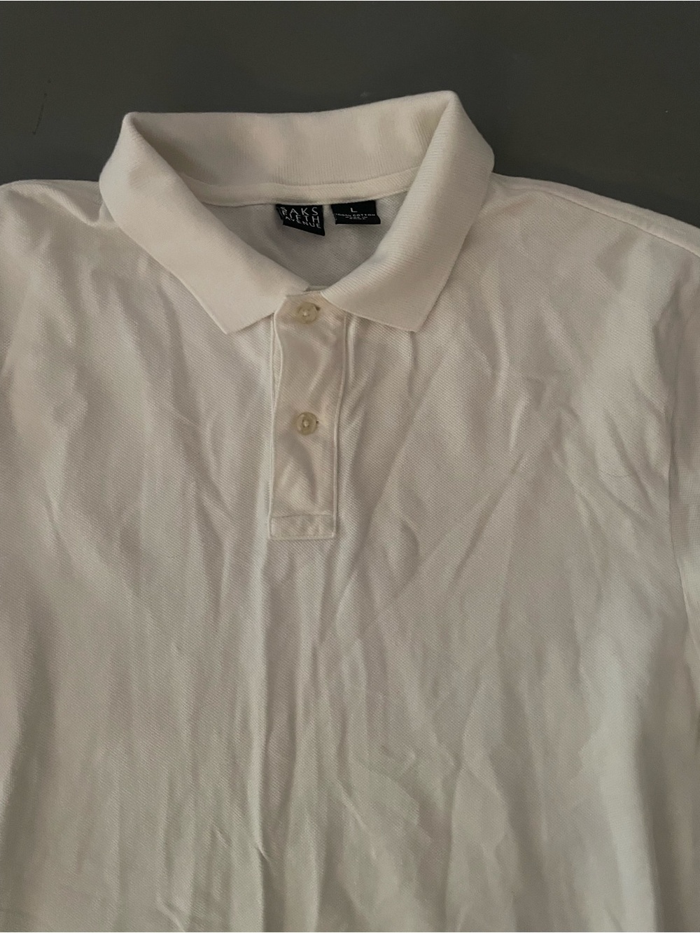 Saks Fifth Avenue Men's White Polo Shirt